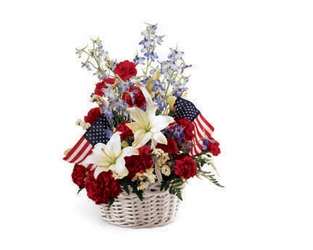 American Glory Basket from Visser's Florist and Greenhouses in Anaheim, CA